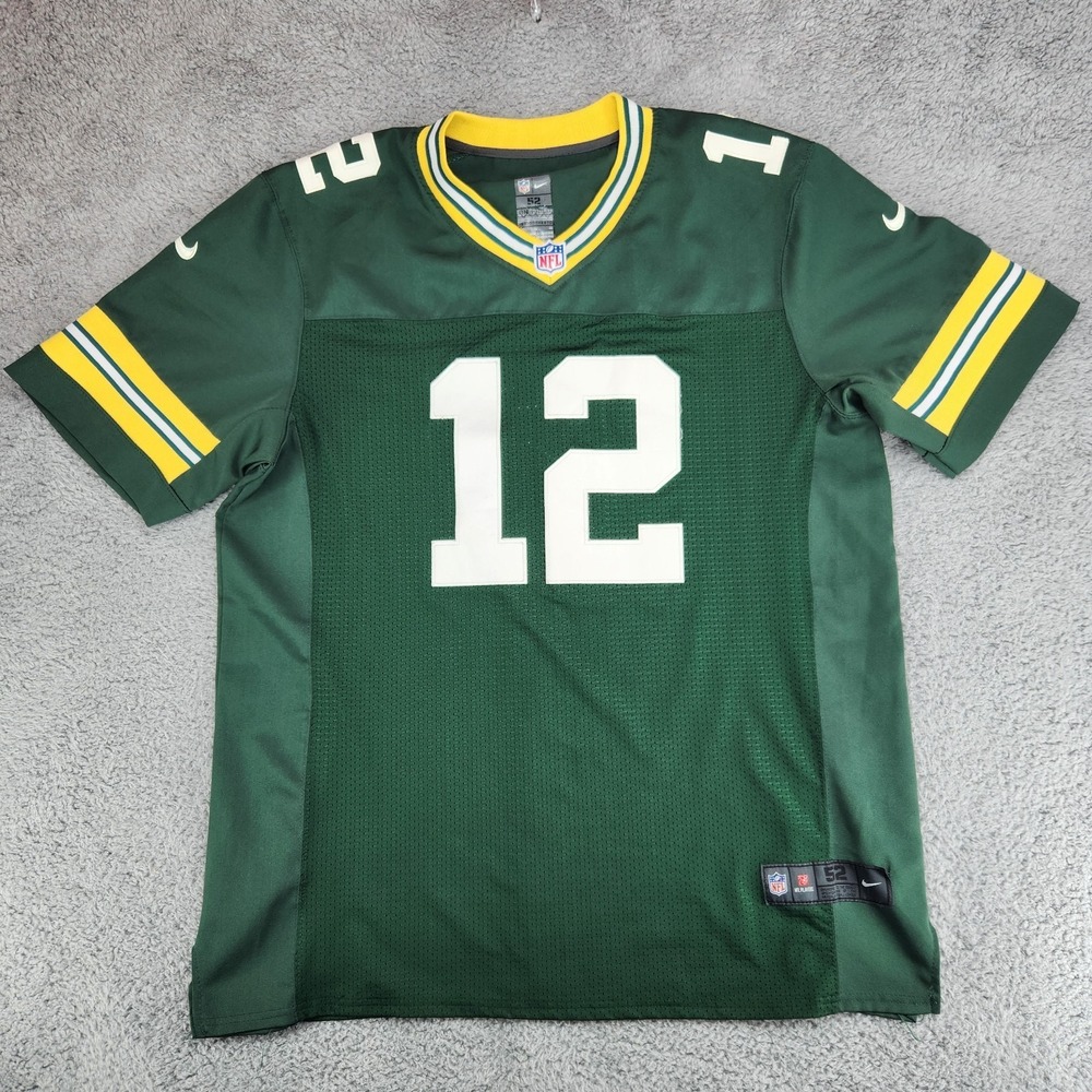 Aaron Rodgers Green Bay Packers Nike On Field Jersey Size 52 Green Stitched